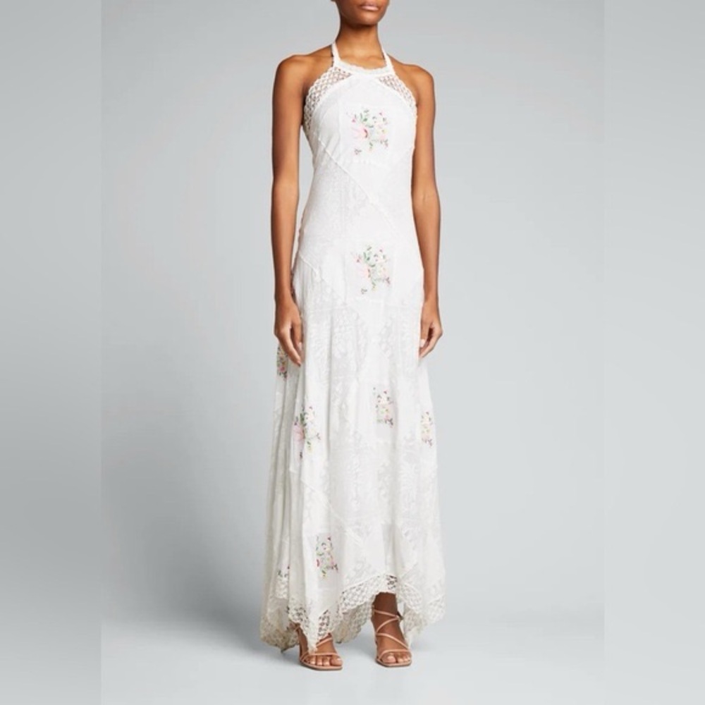 Loveshackfancy Kamia Lace Embroidered Maxi dress, size 00, EUC